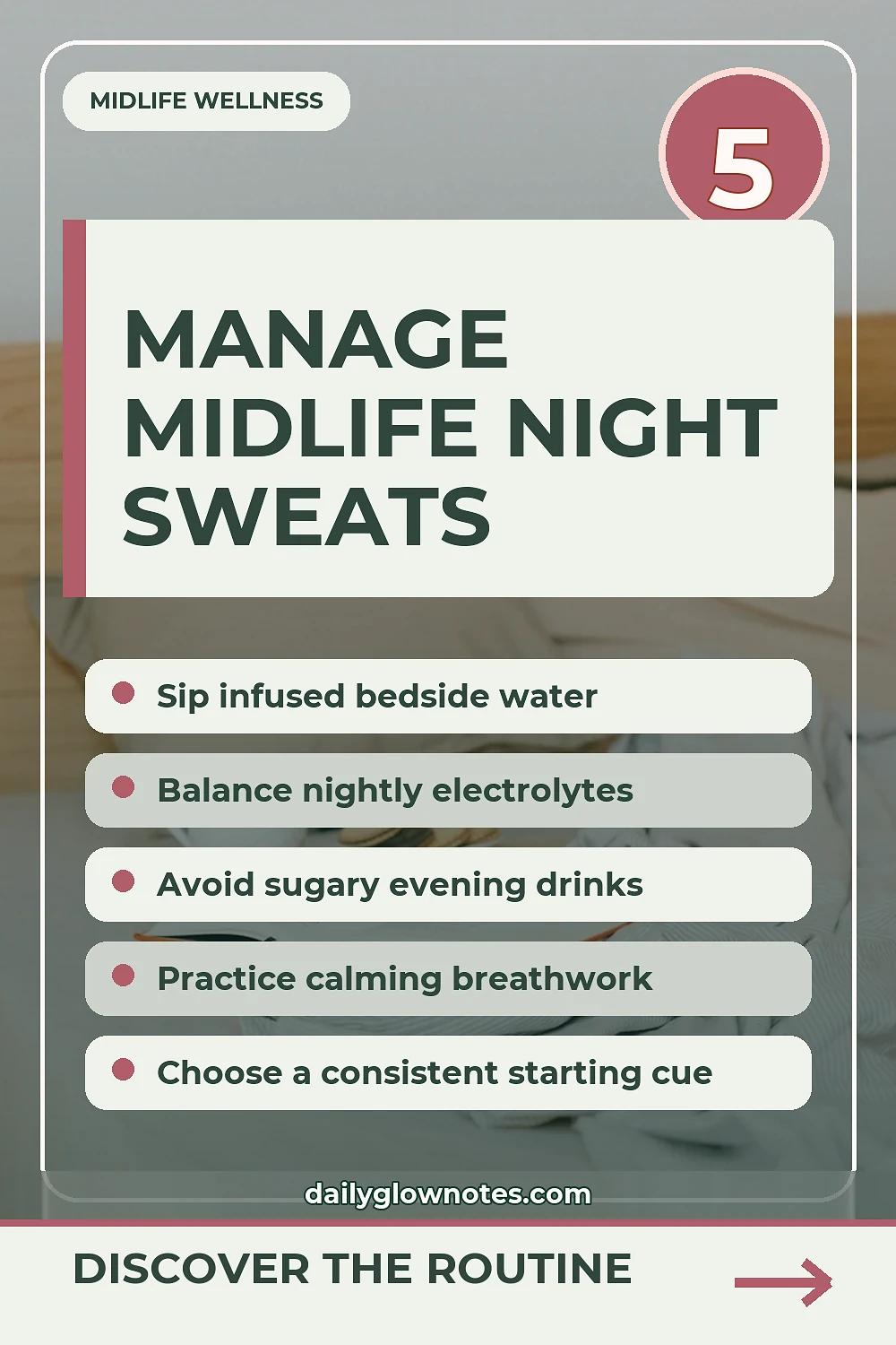 A Midlife Nighttime Hydration Routine to Replenish After Night Sweats