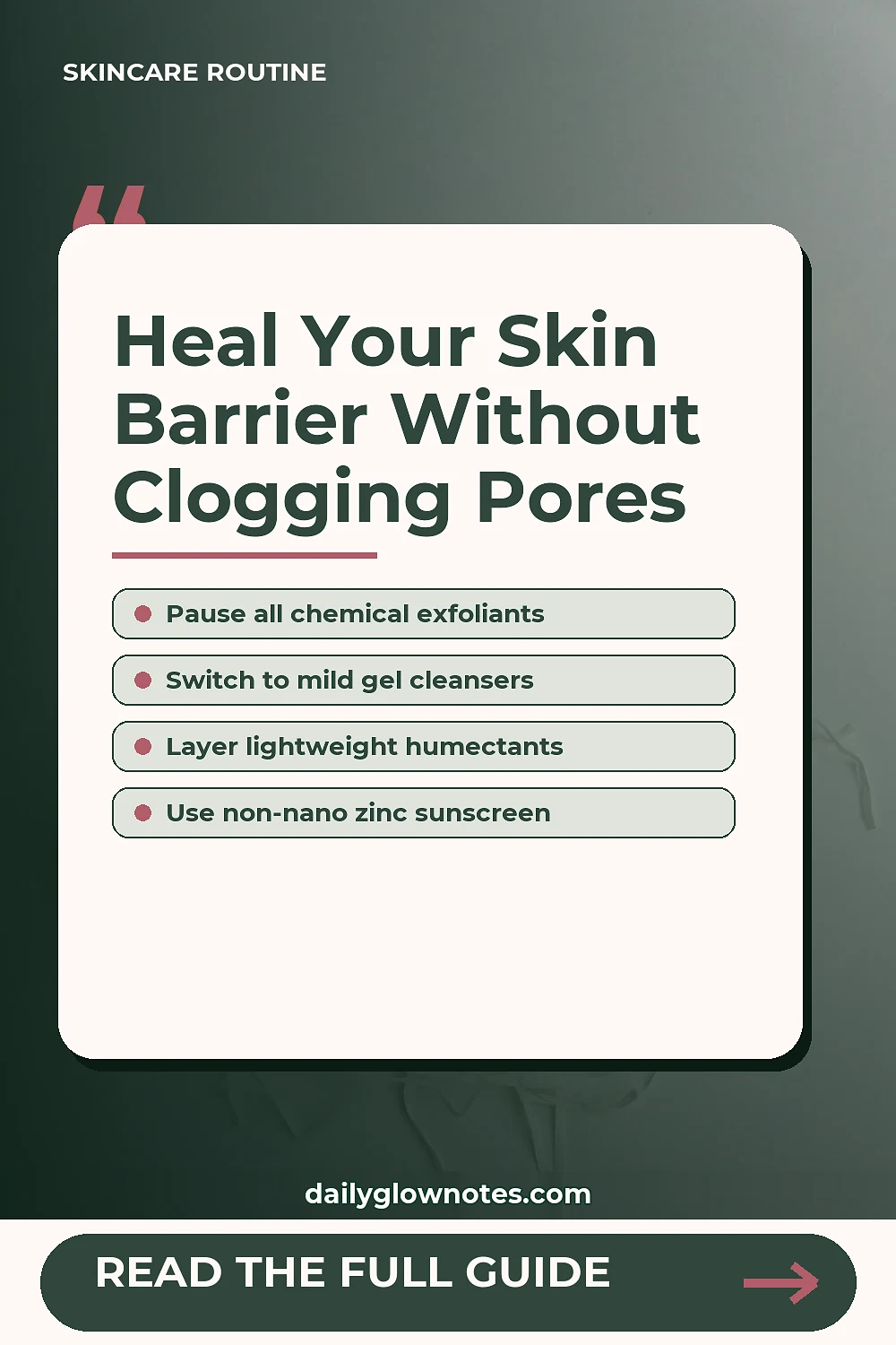 How to Reset an Over-Exfoliated Barrier Without Triggering Blemishes