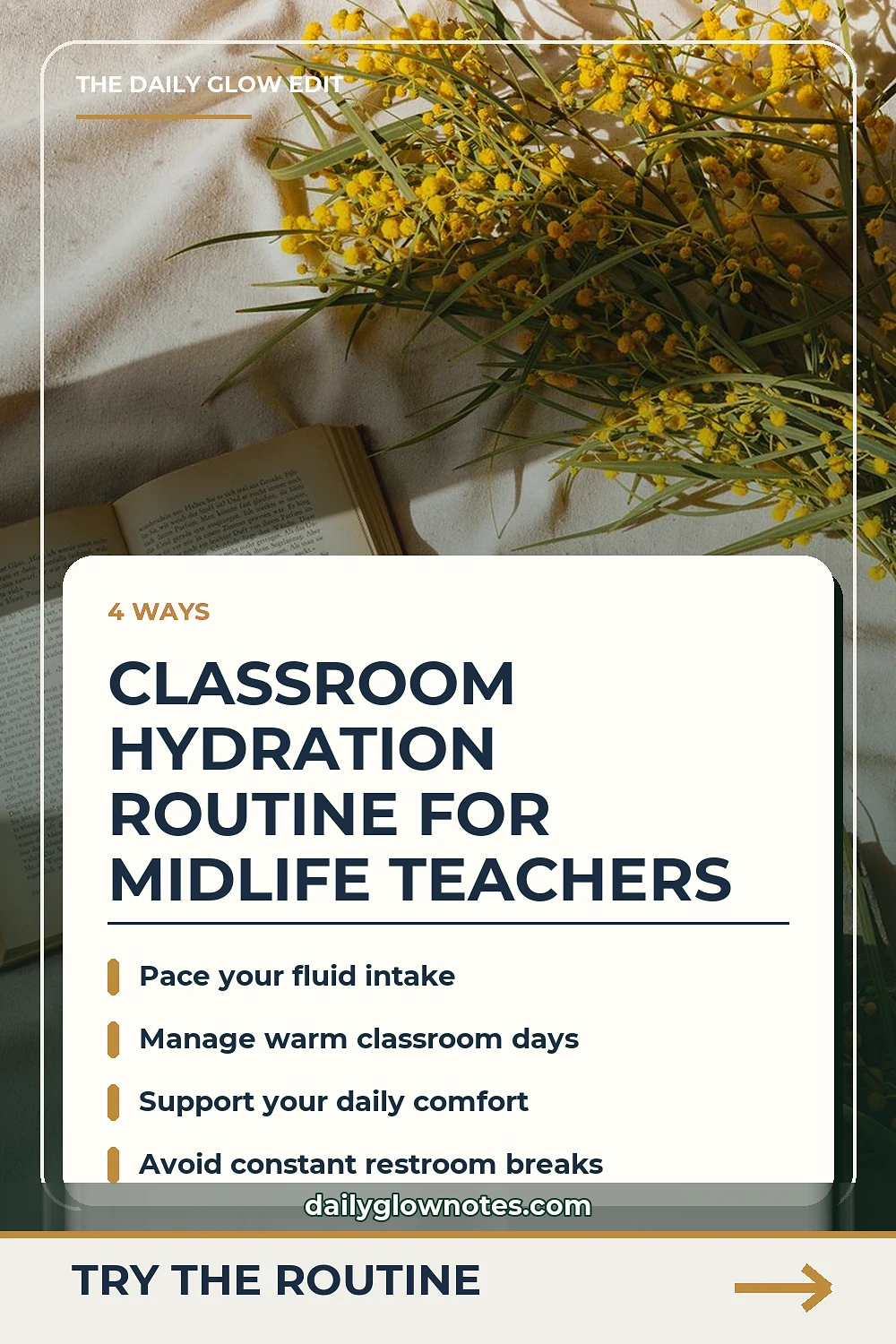 A Classroom Hydration and Pacing Routine for Midlife Teachers Managing Warm Days