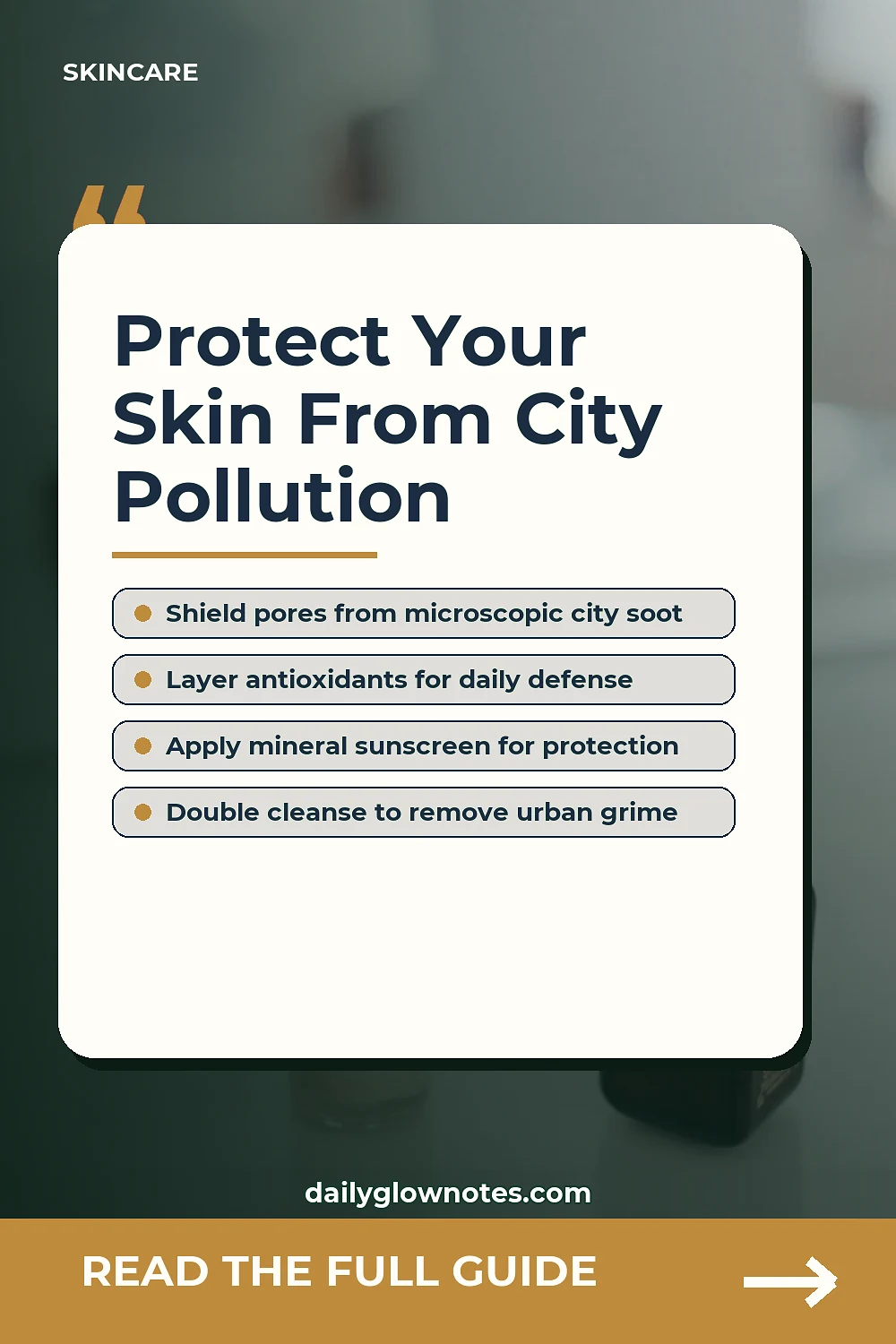 City Commute Skin Care: Protecting Blemish-Prone Skin from Pollution