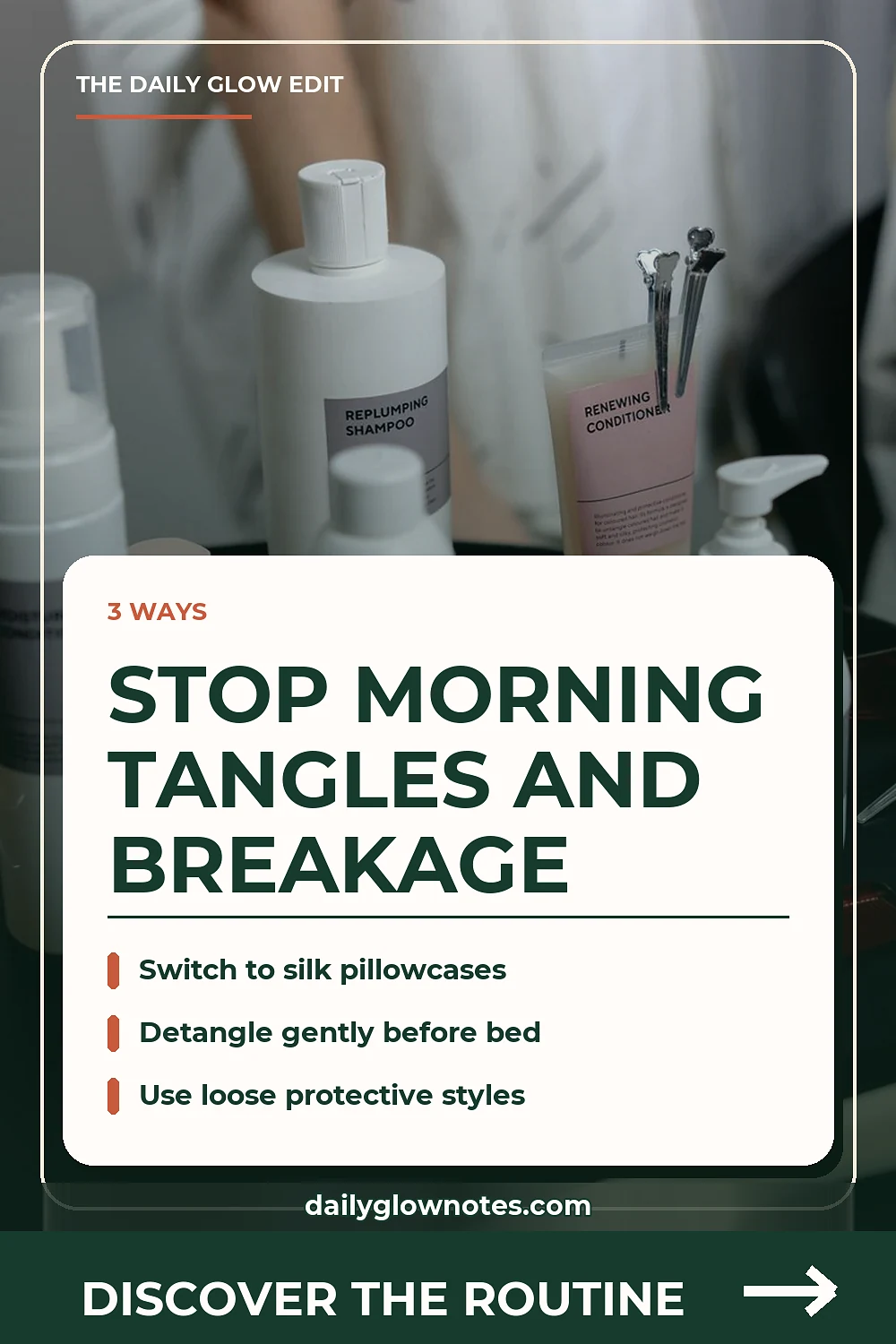 A Gentle Bedtime Hair Routine to Prevent Friction and Tangles Overnight