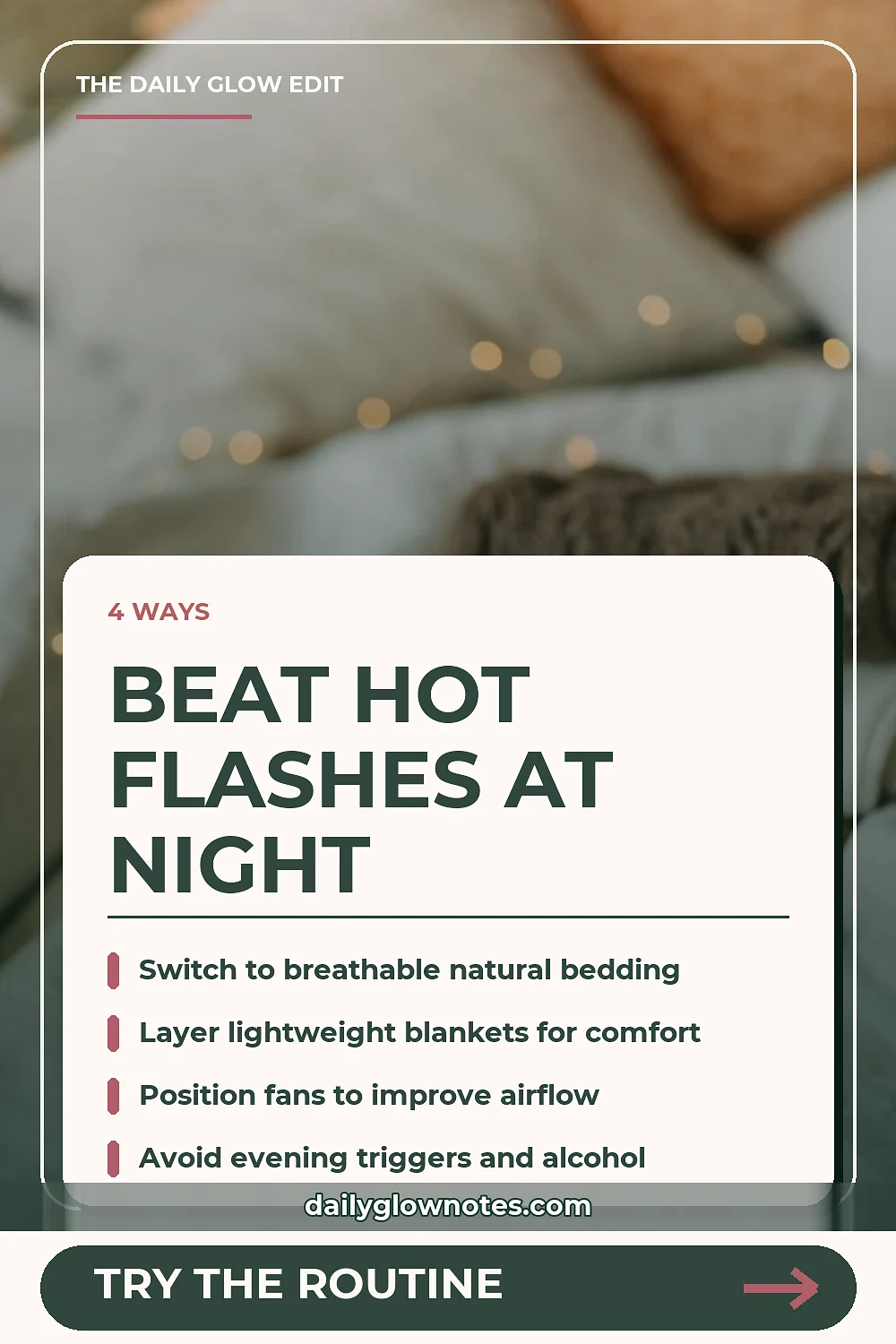 How to Build a Menopause Bedroom Cooling Routine That Actually Helps You Sleep