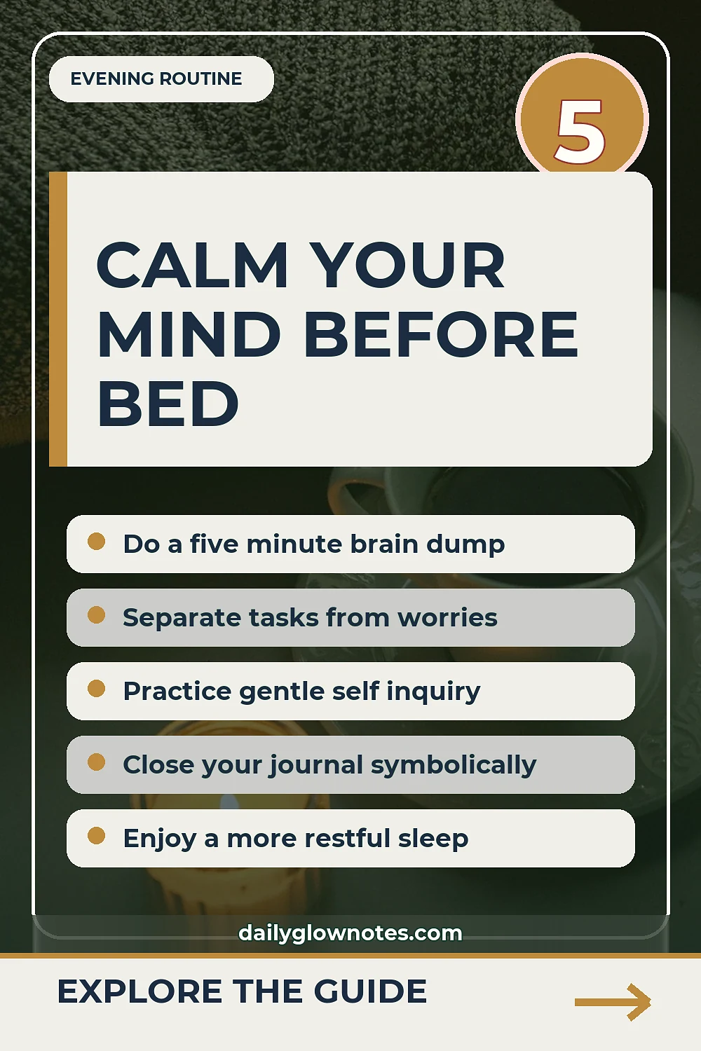 Evening Journal Prompts to Unload Racing Thoughts Before Bed