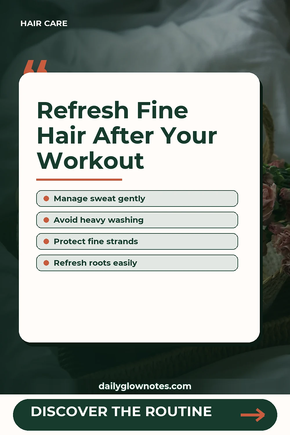 Post-Workout Scalp Comfort Routine: Refreshing Fine Hair Without Heavy Washing