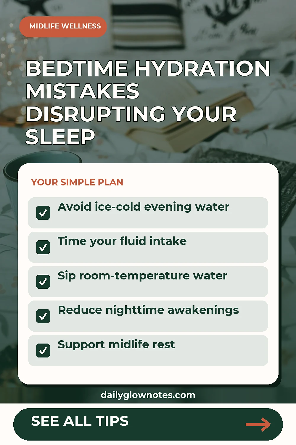 Why Chilling Ice Water Right Before Bed Might Worsen Your Night Sweats