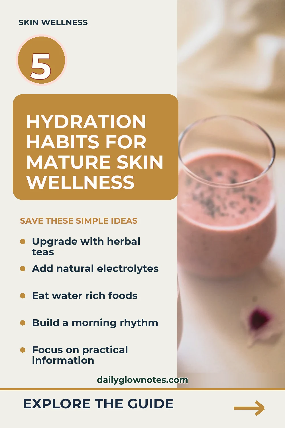 Everyday Hydration Habits Beyond Water for Mature Skin Wellness