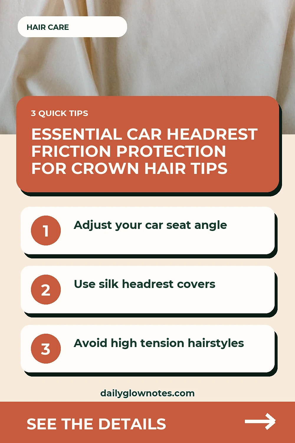 Car Headrest Friction and Crown Hair