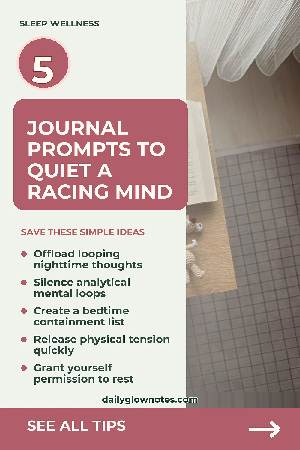 Evening Mindfulness Journal Prompts to Unload a Racing Mind Before Bed
