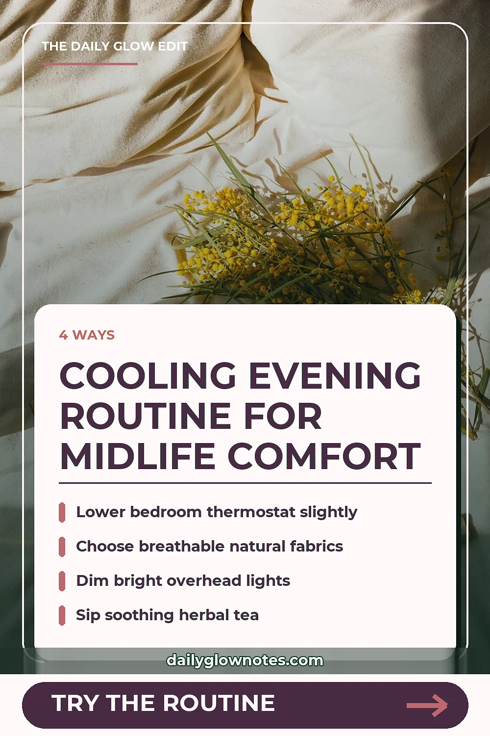 Creating a Cooling Evening Wind-Down Routine for Better Midlife Comfort