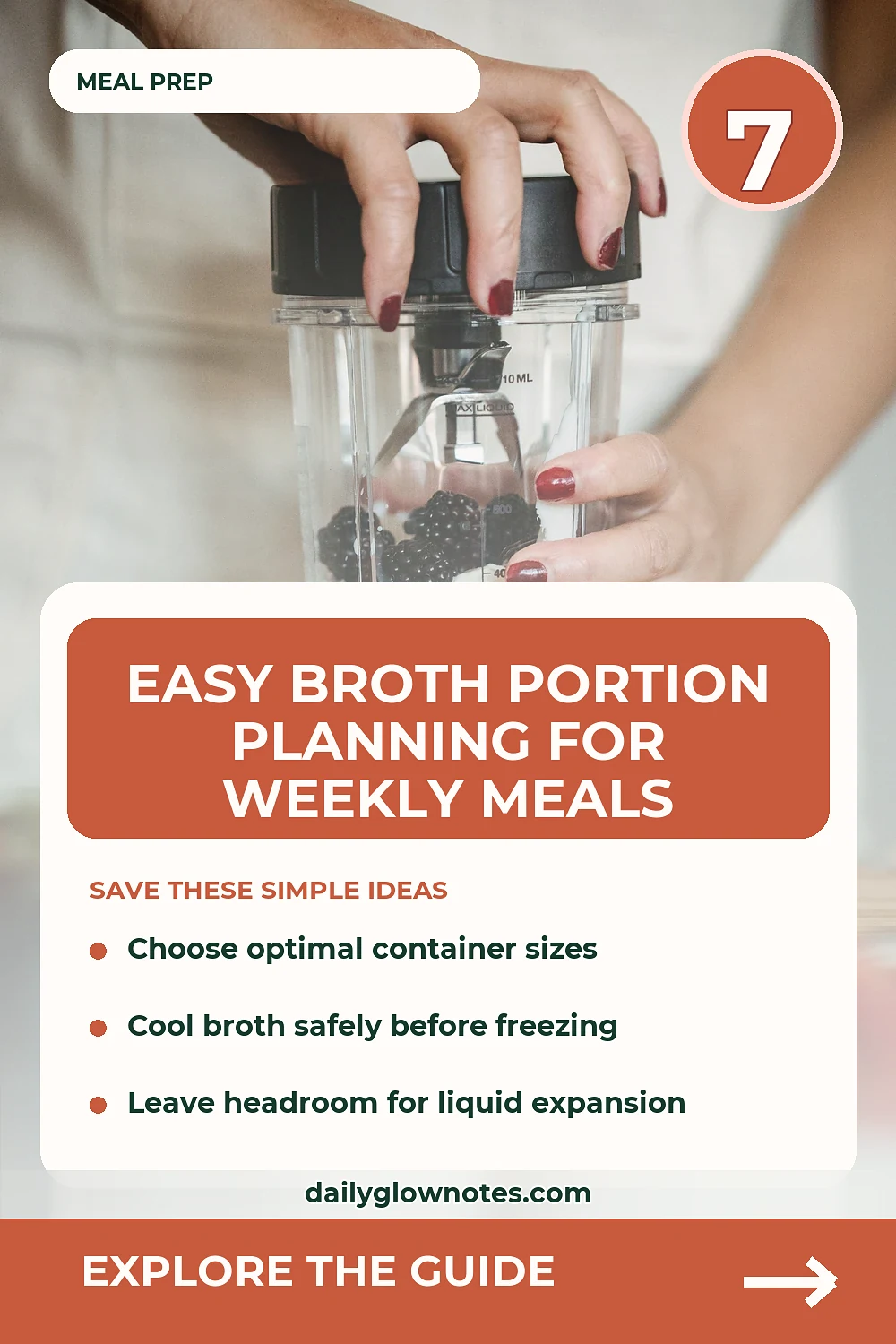 A Portioning System for Adding Broth to Weekly Meals