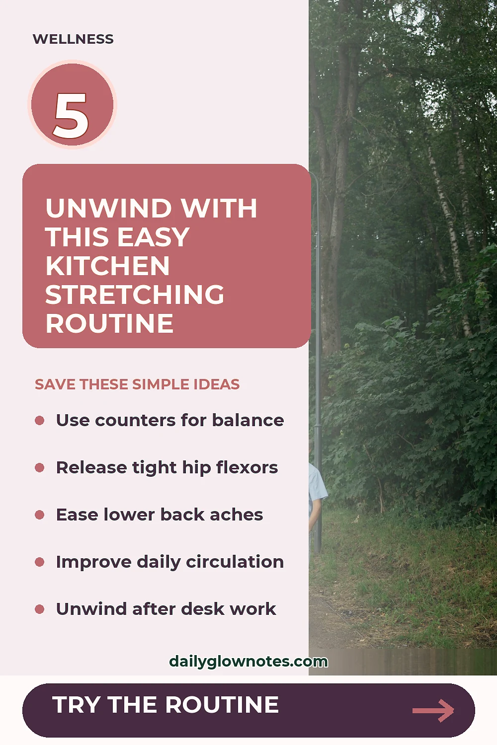 An Easy Evening Kitchen Movement Routine to Unwind After Sitting All Day