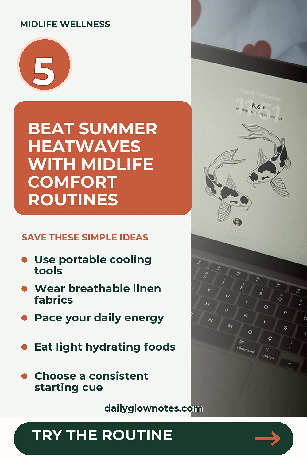Surviving Summer Heatwaves: A Daily Comfort Routine for Midlife Women