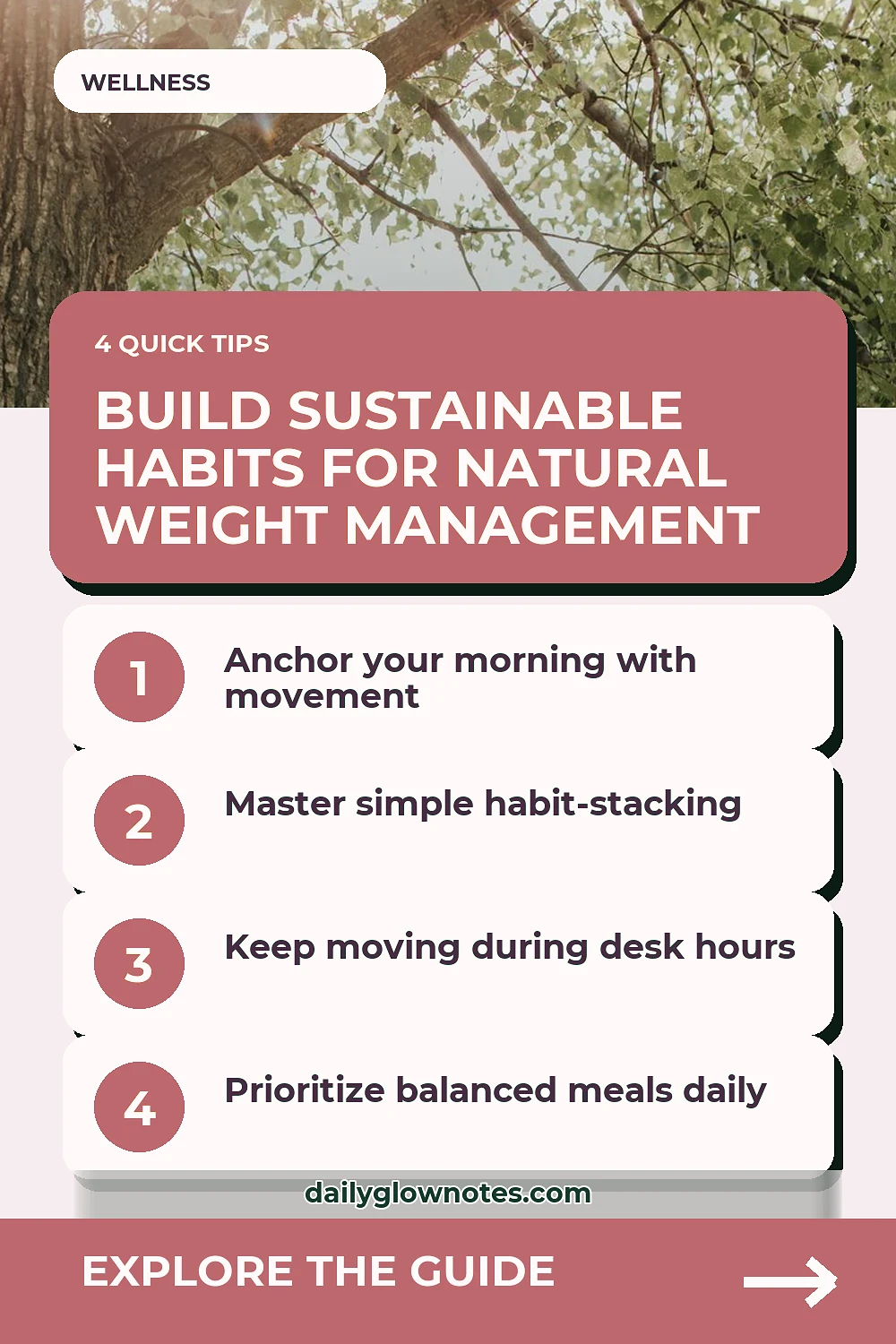 Building Sustainable Daily Habits for Natural Weight Management
