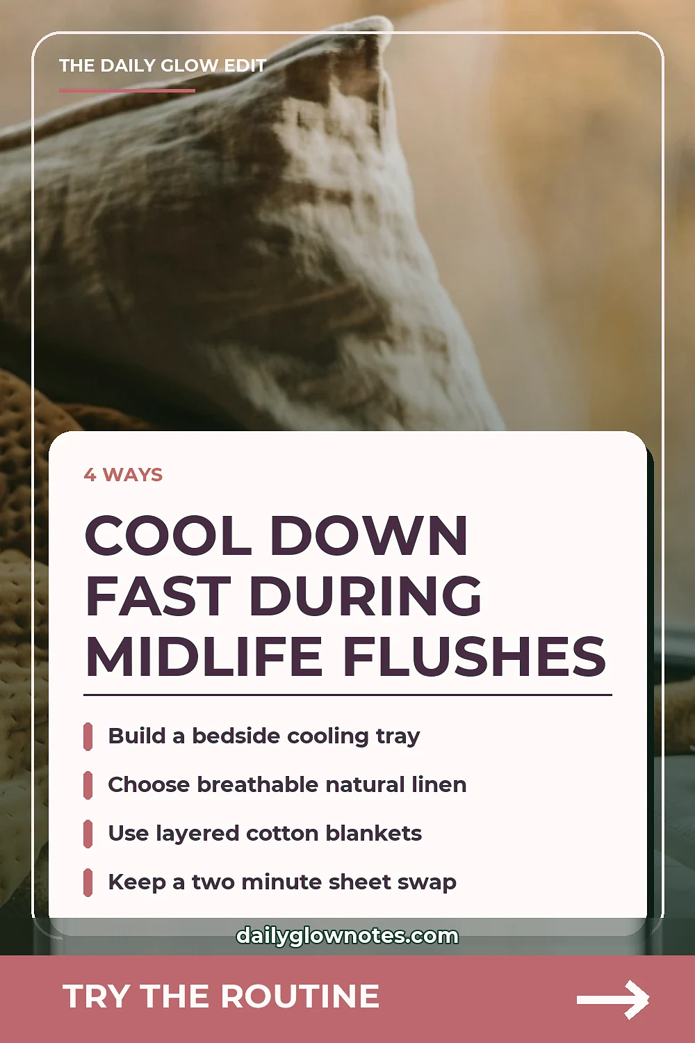 The Nighttime Bedding Reset: How to Sleep Cool Through Midlife Temperature Flushes