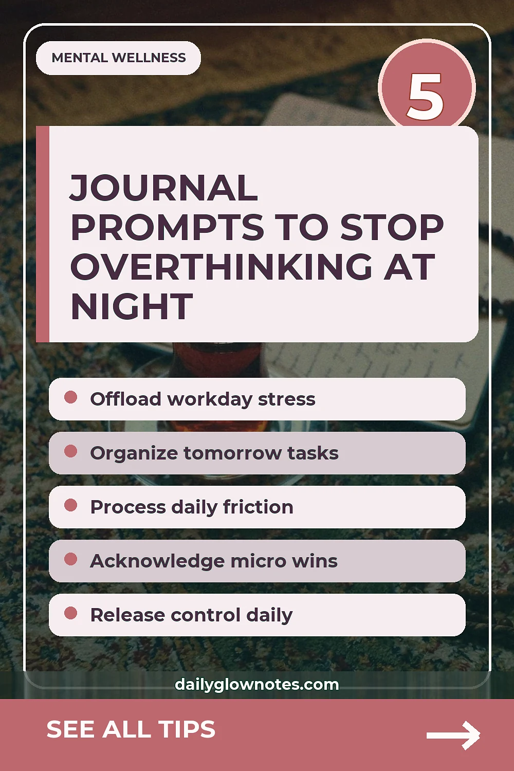 5 Evening Journal Prompts to Quiet Mental Clutter After a Stressful Workday