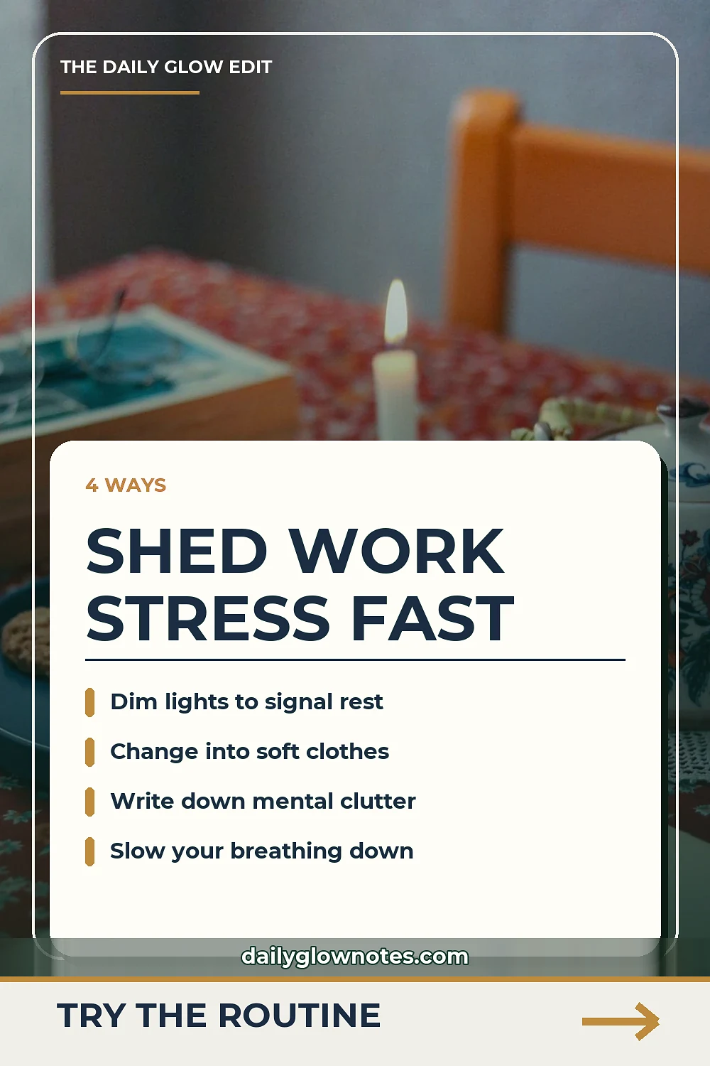 A Simple Post-Work Transition Routine to Shed the Day's Stress