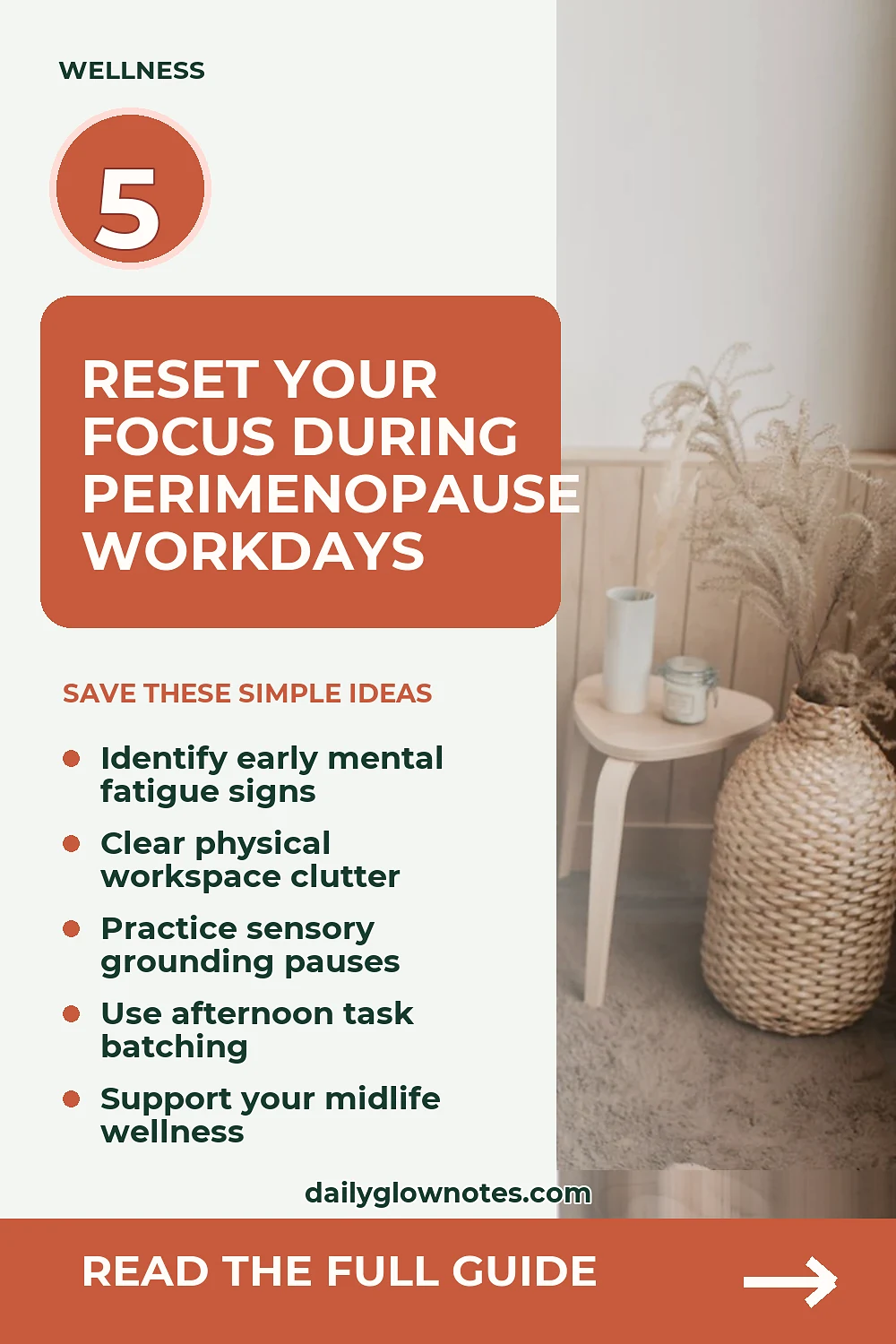 A Midlife Workday Focus Reset for Managing Perimenopause Brain Fog