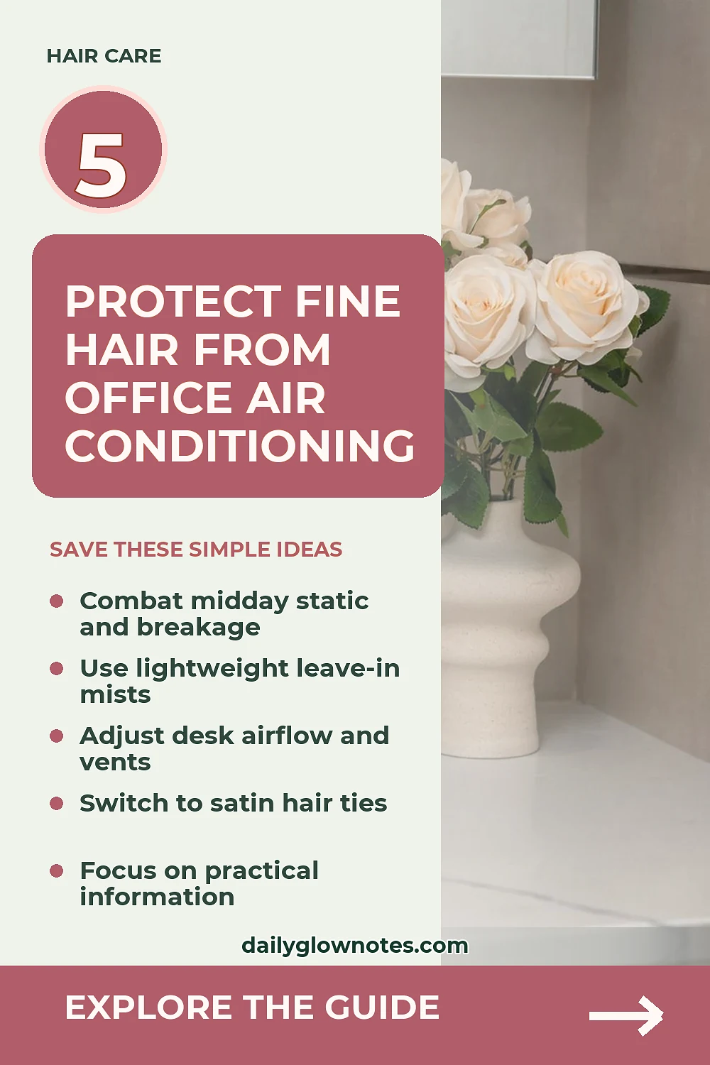 How Constant Office Air Conditioning Dries Out Fine Hair (And How to Shield Strands)