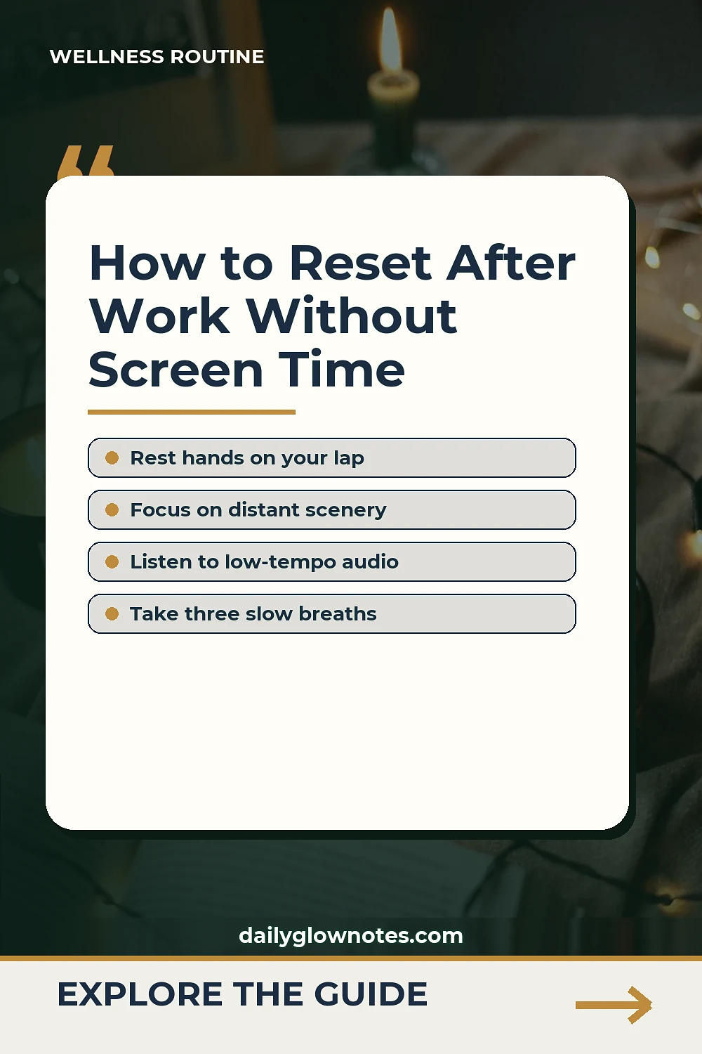 A Quiet Commute-to-Home Reset Without More Screen Time