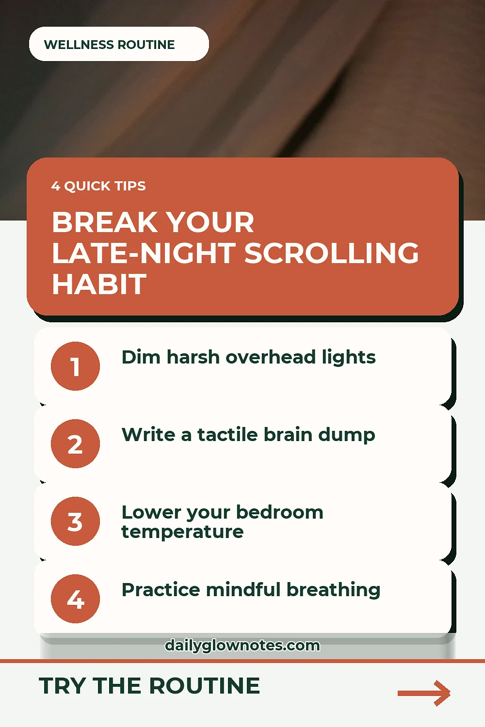 A 3-Step Low-Tech Night Routine to Disconnect When Your Brain Won't Shut Off