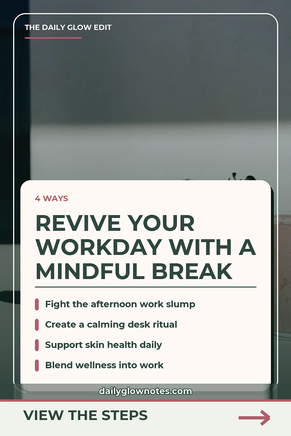 A Simple Afternoon Desk Routine for Your Daily Collagen Drink