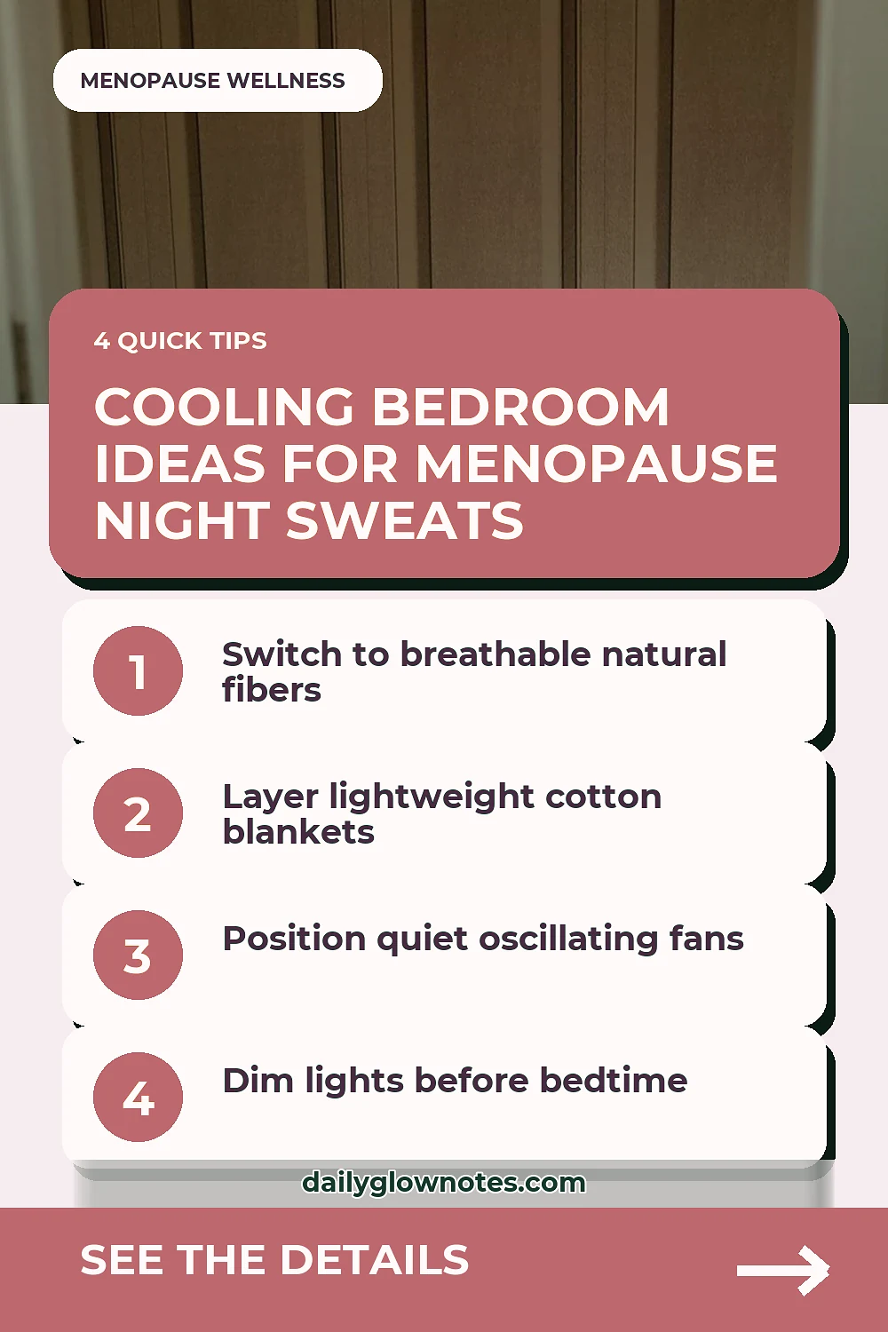 The Night Sweat Reset: How to Set Up a Cooling Menopause Bedroom Routine